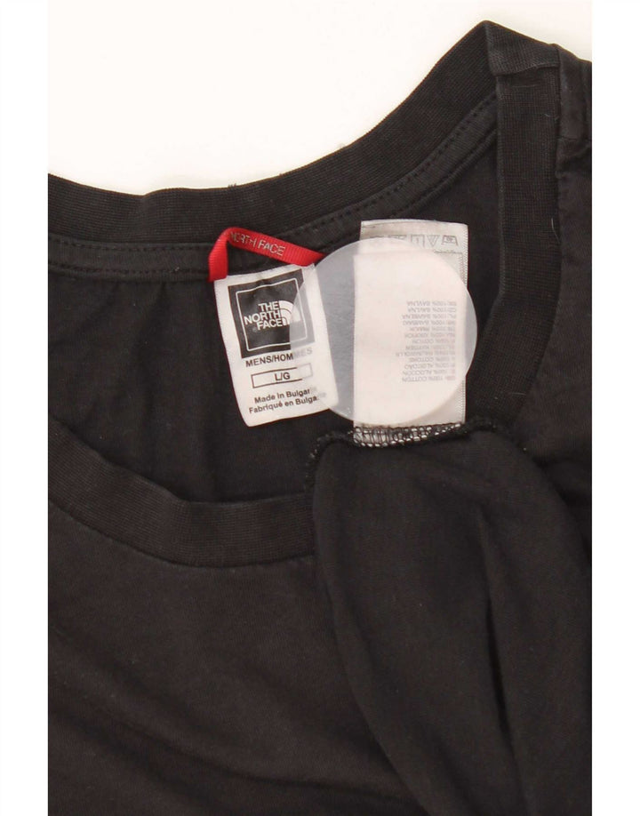 The North Face Mens T-Shirt Top Large Black Cotton