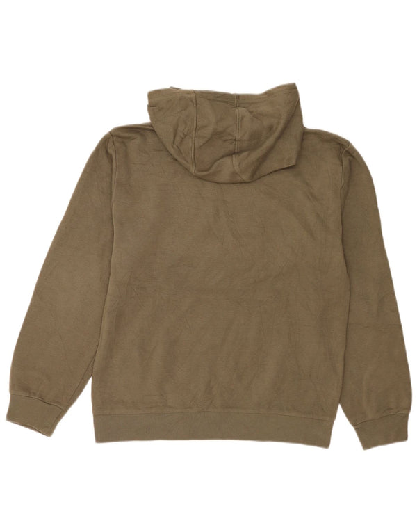 Adidas Womens Hoodie Jumper UK 16 Large Khaki Cotton