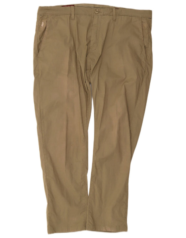 Marlboro Classics Mens Straight Chino Trousers EU 54 2XL W38 L28 Khaki
