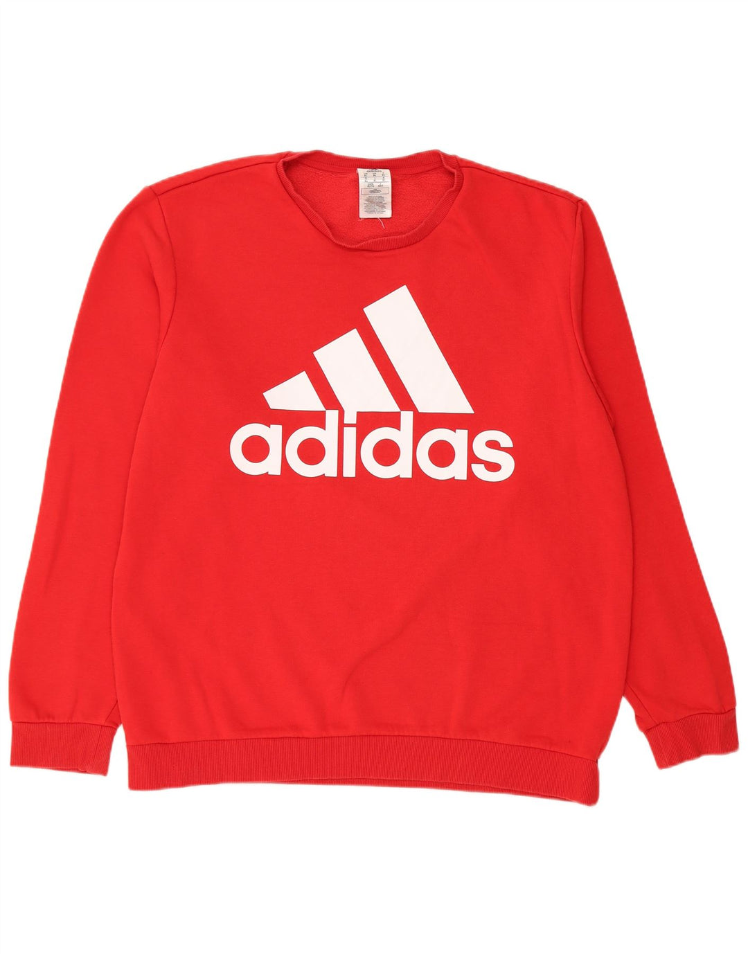 Adidas Mens Graphic Sweatshirt Jumper XL Red Cotton
