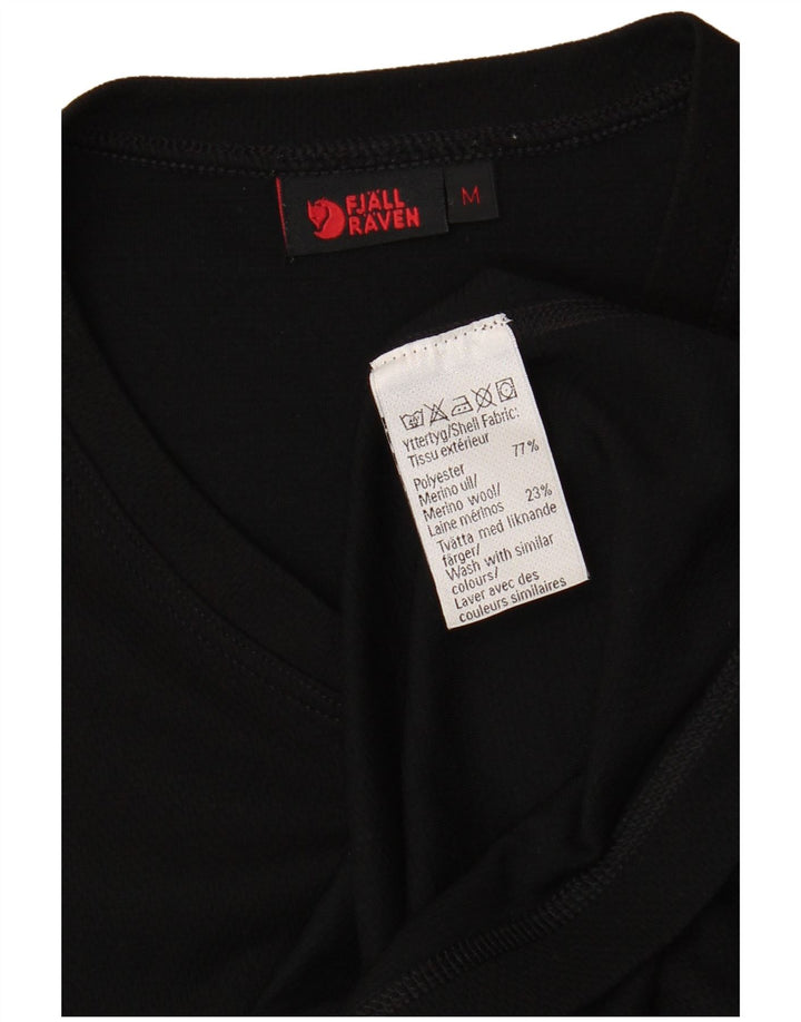 Fjall Raven Womens T-Shirt Top UK 12 Medium Black Polyester