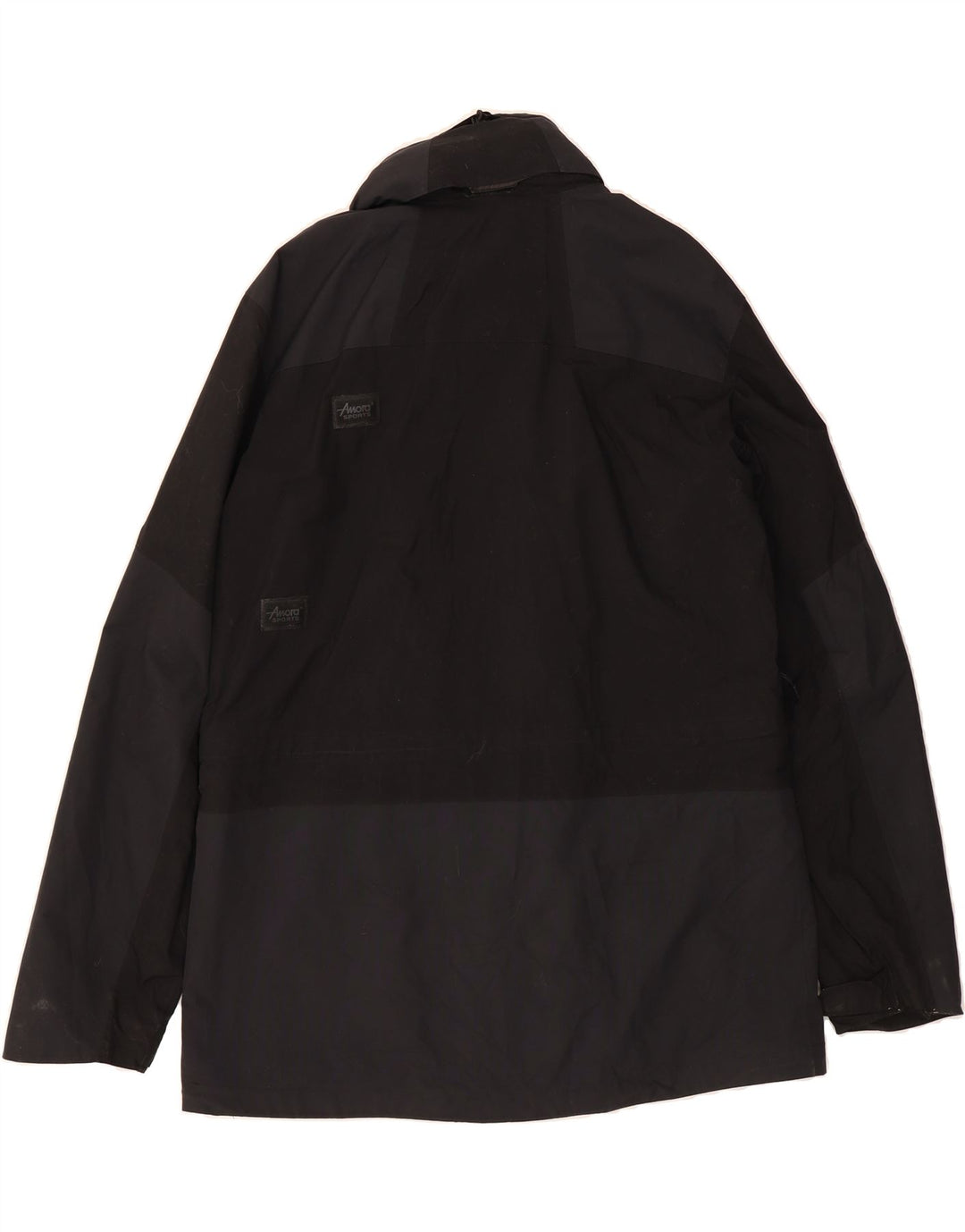 JACK WOLFSKIN Mens Rain Jacket UK 48 2XL Black Colourblock Polyamide Vintage Jack Wolfskin and Second-Hand Jack Wolfskin from Messina Hembry 