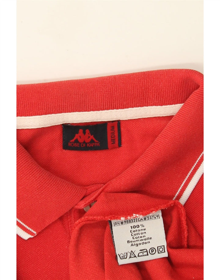 Kappa Mens Polo Shirt Medium Red Cotton