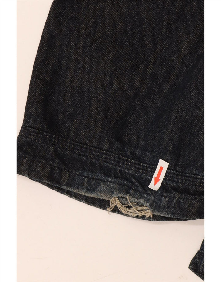 Superdry Mens Straight Jeans W34 L34 Navy Blue Cotton