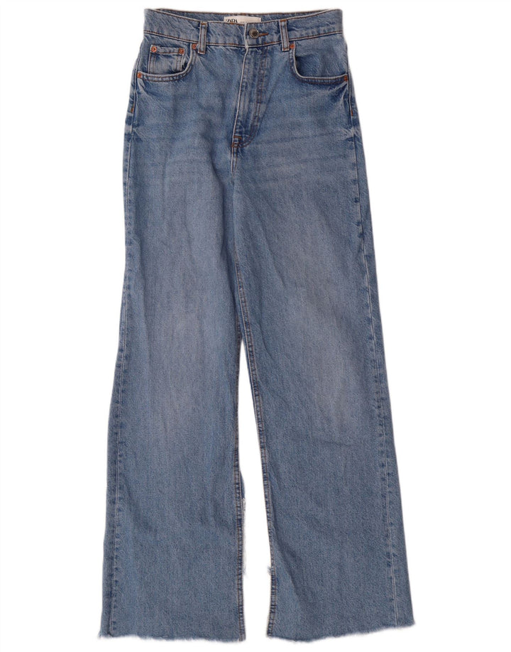 Zara Womens Bootcut Jeans EU 34 2XS W24 L30 Blue Cotton