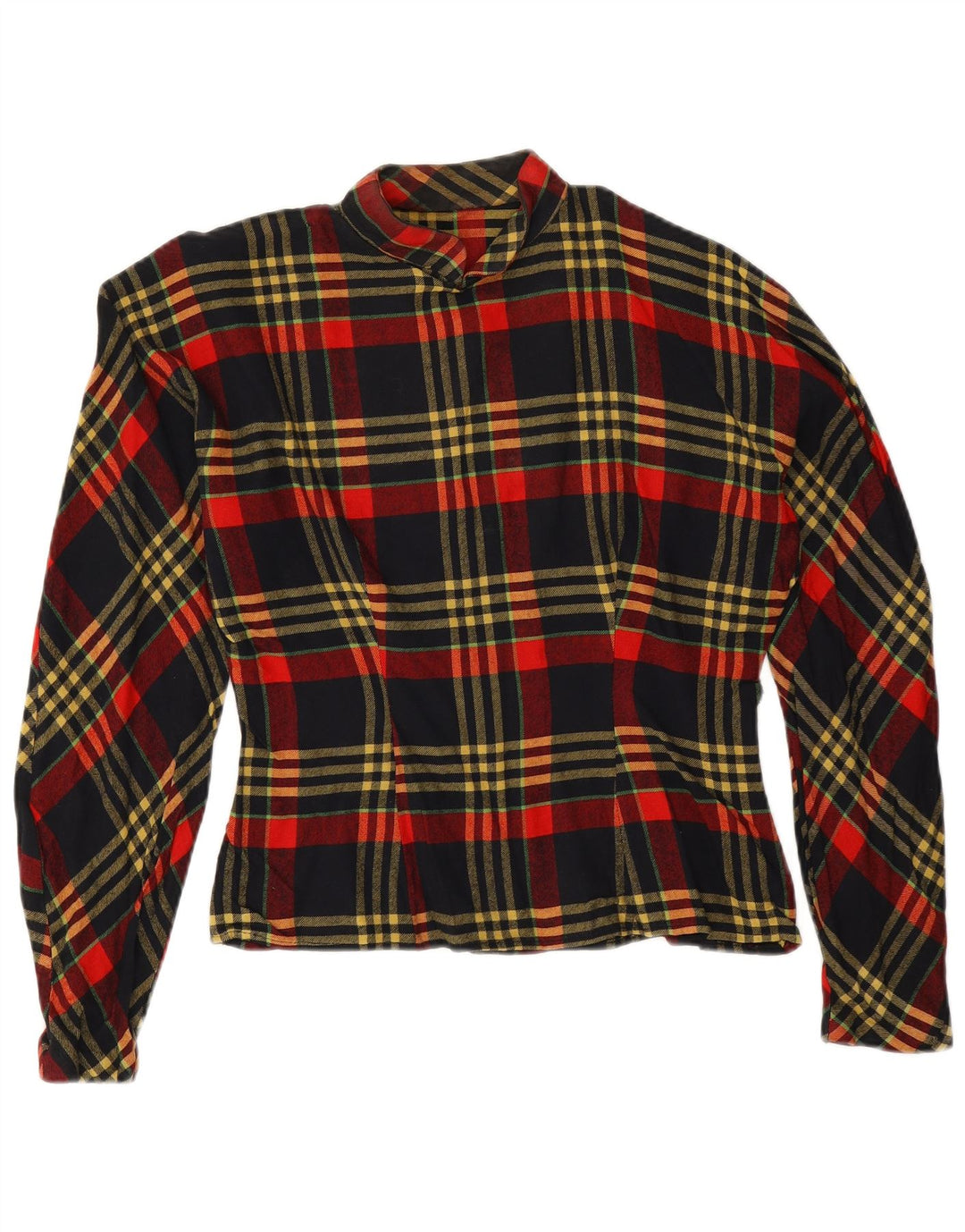 Vintage Womens Long Sleeve Blouse Top UK 14 Large Red Check