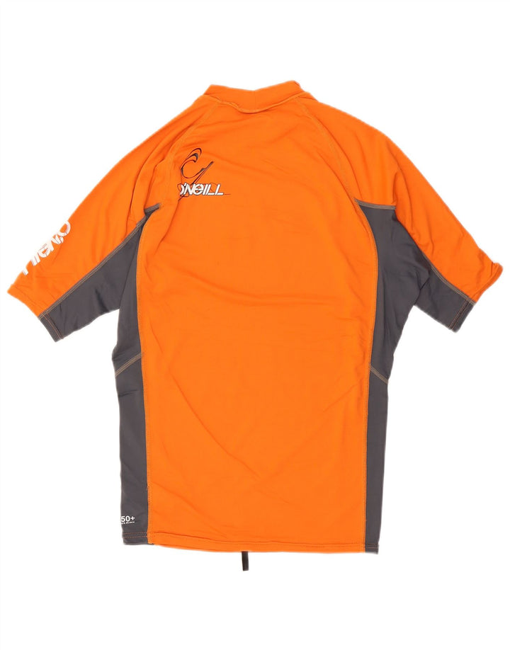 O'Neill Mens Graphic T-Shirt Top Large Orange Colourblock Nylon