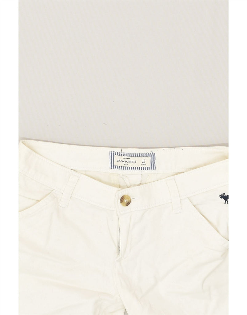 ABERCROMBIE & FITCH Girls Chino Shorts 15-16 Years W30  White | Vintage Abercrombie & Fitch | Thrift | Second-Hand Abercrombie & Fitch | Used Clothing | Messina Hembry 