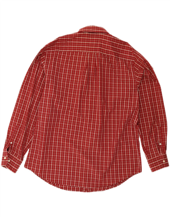 DOCKERS Mens Shirt Size 17 1/2 XL Red Check Cotton Vintage Dockers and Second-Hand Dockers from Messina Hembry 