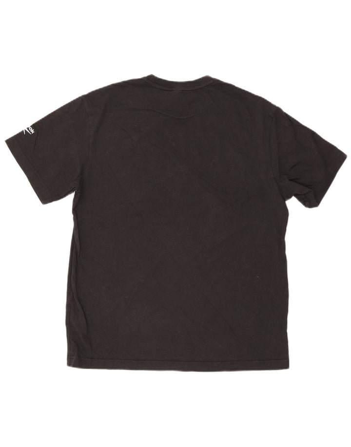 Reebok Mens Graphic T-Shirt Top Large Black Cotton