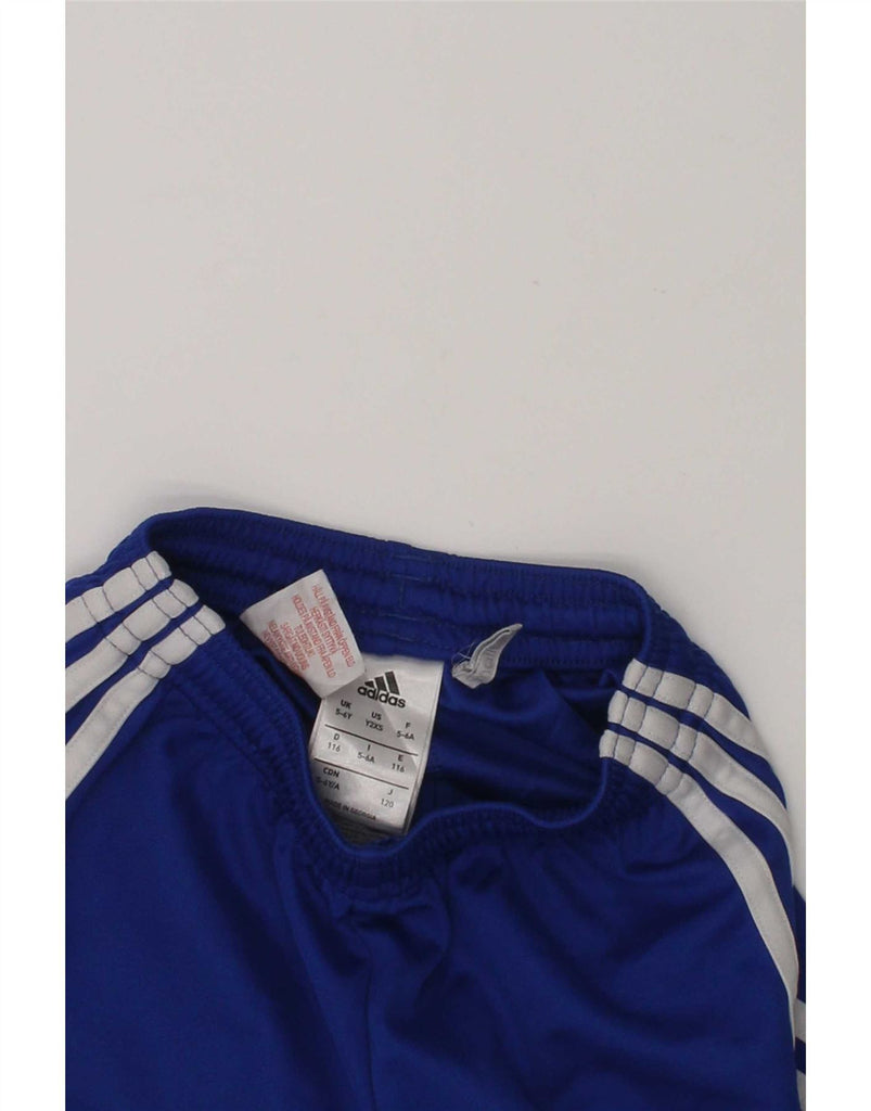 ADIDAS Boys Climalite Sport Shorts 5-6 Years Blue Polyester Vintage Adidas and Second-Hand Adidas from Messina Hembry 