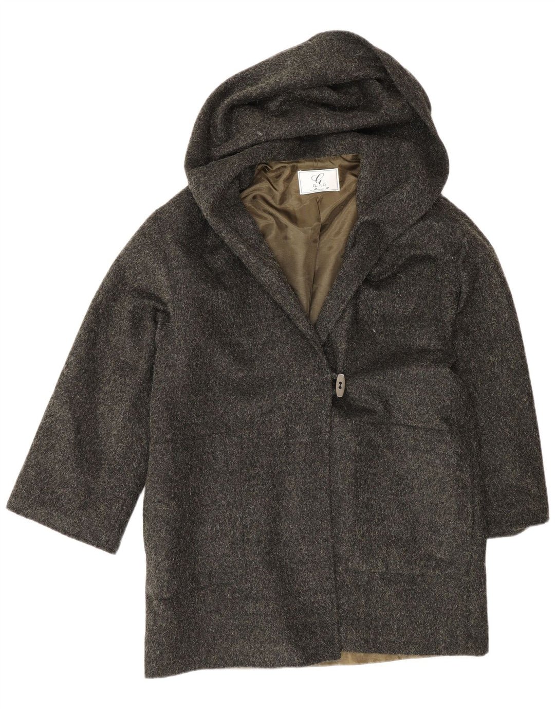 Gold By Michael H Womens Loose Fit Overcoat UK 12 Medium Green Wool