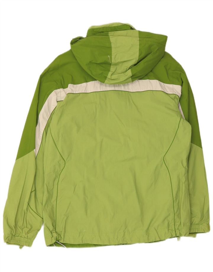 COLUMBIA Womens Interchange Rain Jacket UK 14 Medium Green Colourblock