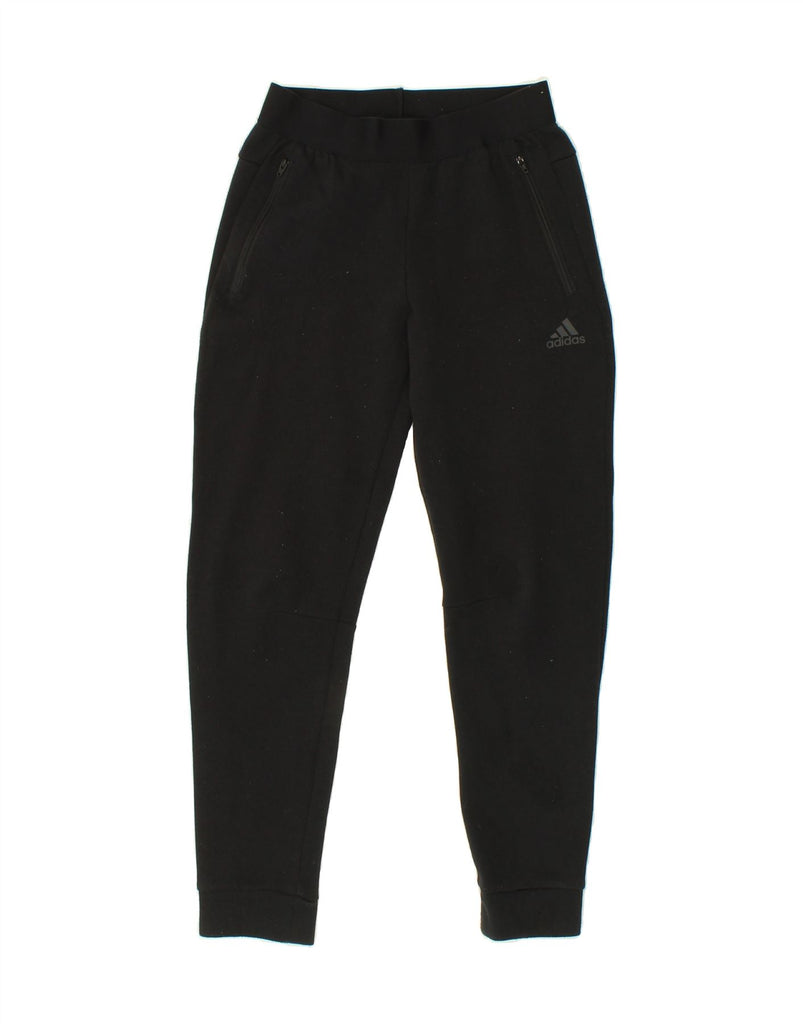 ADIDAS Boys Tracksuit Trousers Joggers 11-12 Years Black Cotton Vintage Adidas and Second-Hand Adidas from Messina Hembry 