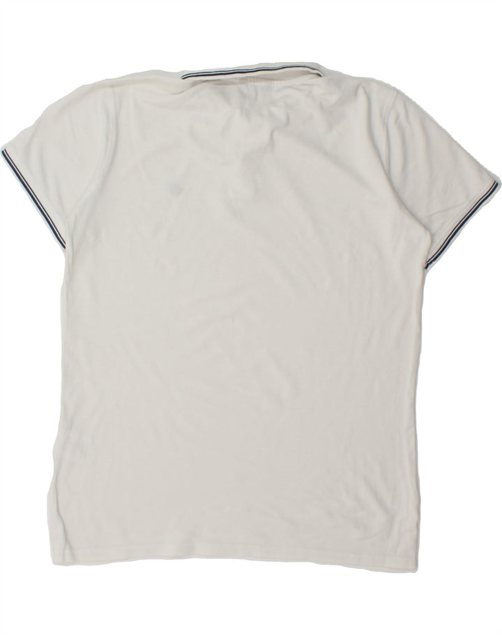 CARRERA Mens Polo Shirt Large White Cotton Vintage Carrera and Second-Hand Carrera from Messina Hembry 