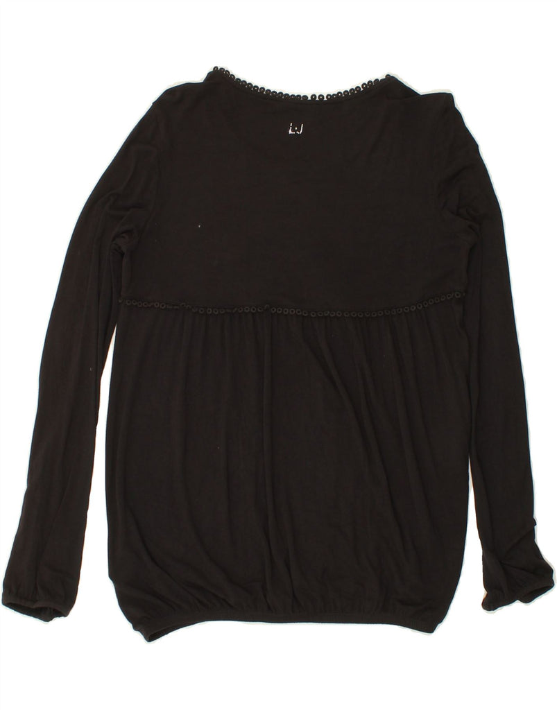 LIU JO Womens Blouse Top UK 14 Large Black Viscose Vintage Liu Jo and Second-Hand Liu Jo from Messina Hembry 