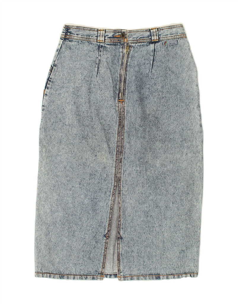 VINTAGE Womens Denim Skirt UK 16 Large W32 Blue Cotton | Vintage Vintage | Thrift | Second-Hand Vintage | Used Clothing | Messina Hembry 