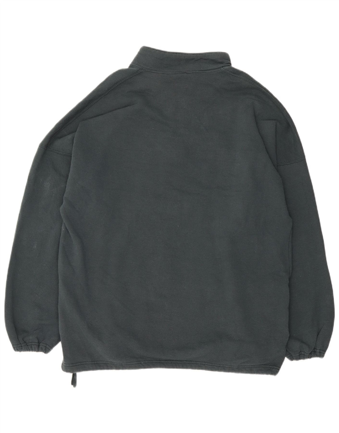 RUSSELL ATHLETIC Mens Zip Neck Sweatshirt Jumper 2XL Blue Cotton