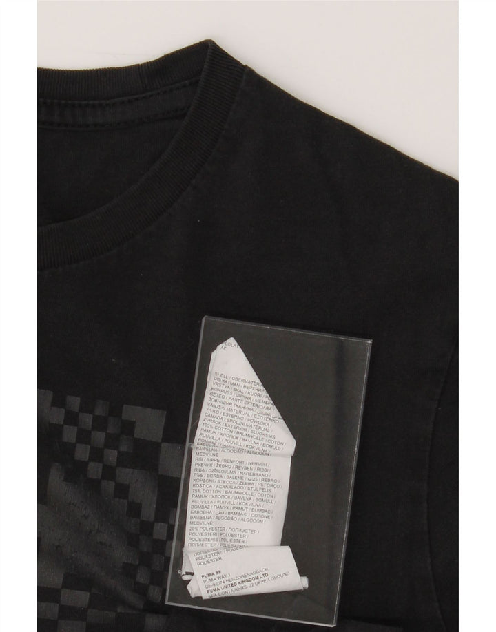 PUMA Mens BVB Dortmund Graphic T-Shirt Top Medium Black Vintage Puma and Second-Hand Puma from Messina Hembry 