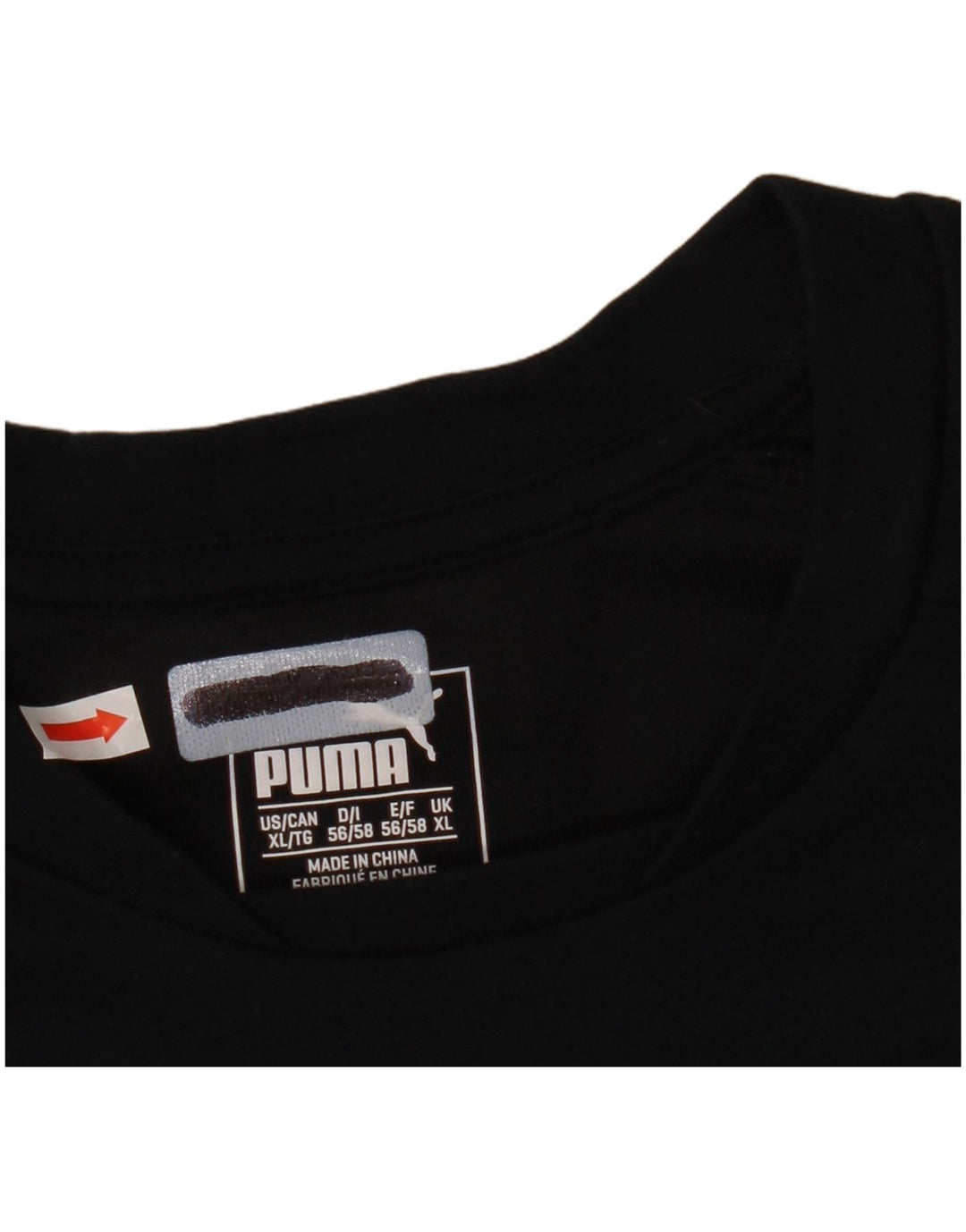 Puma Mens T-Shirt Top XL Black Cotton