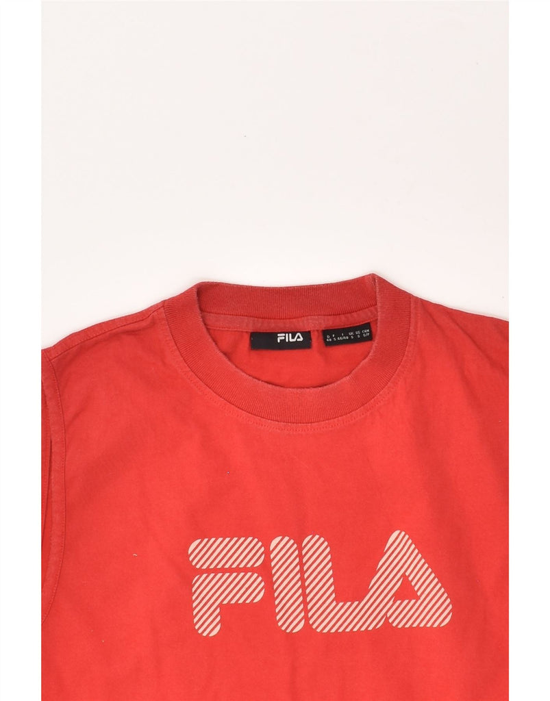 FILA Mens Graphic Vest Top Small Red Cotton | Vintage Fila | Thrift | Second-Hand Fila | Used Clothing | Messina Hembry 