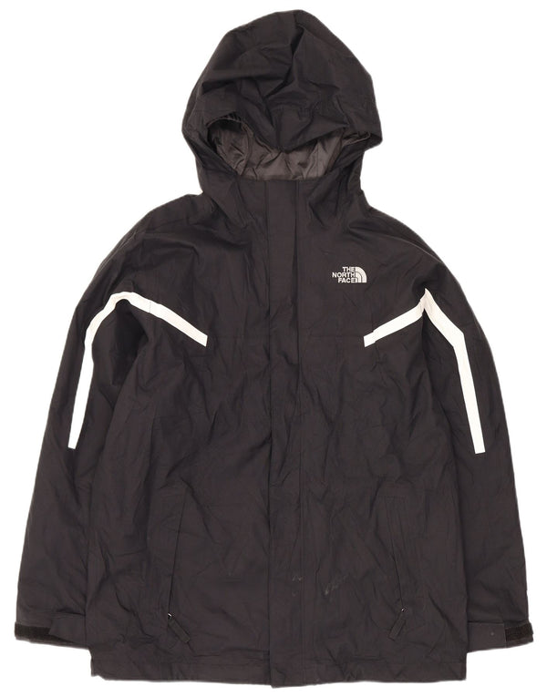 The North Face Boys Hooded Rain Jacket 14-15 Years Large Black Sports