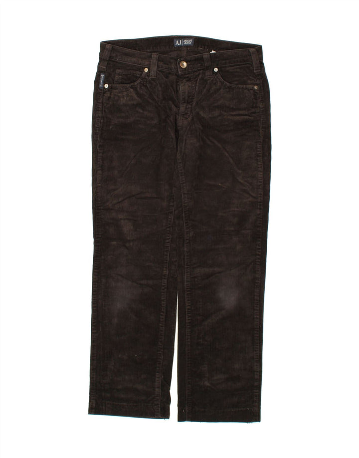 ARMANI Womens Straight Corduroy Trousers W29 L28 Brown Cotton Vintage Armani and Second-Hand Armani from Messina Hembry 