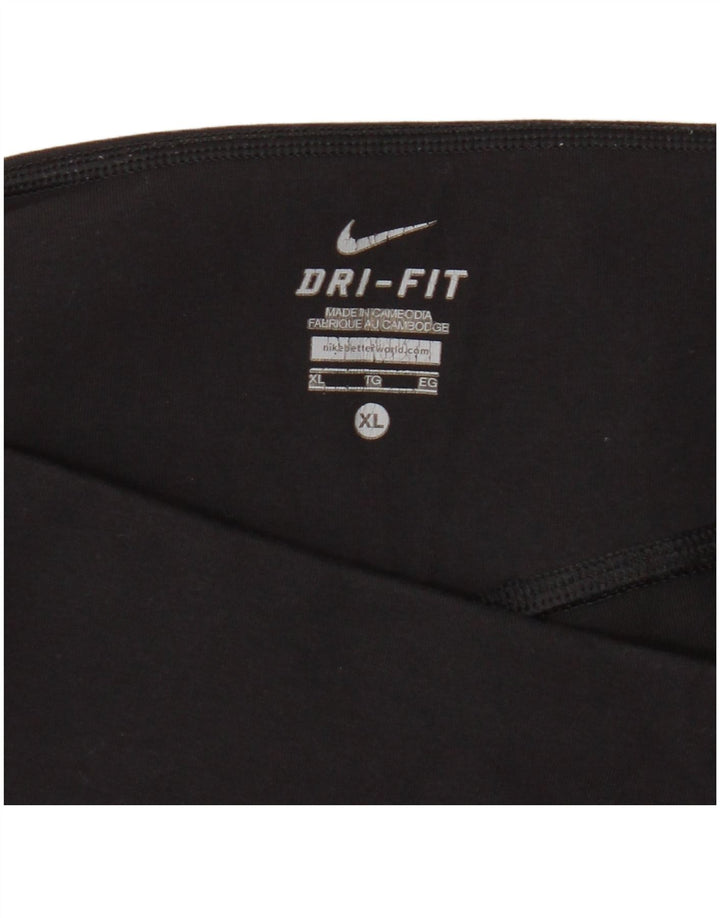 Nike Womens Dri Fit Capri Leggings UK 18 XL Black