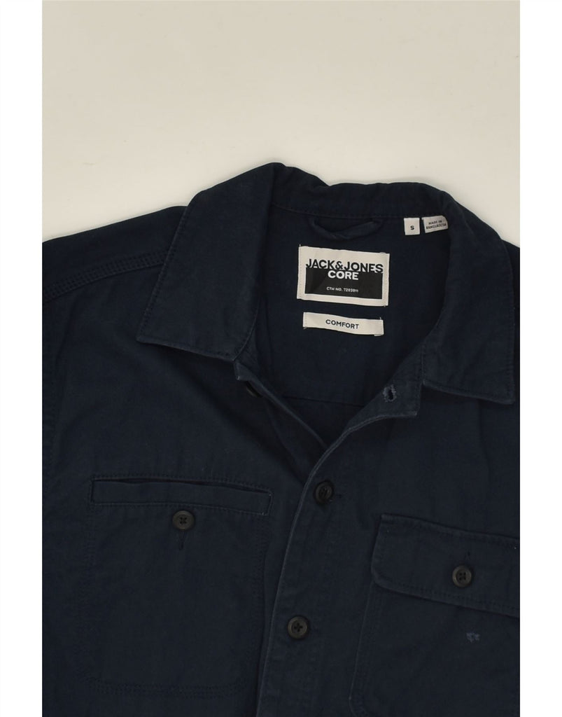 JACK & JONES Mens Comfort Fit Shirt Small Navy Blue Cotton | Vintage Jack & Jones | Thrift | Second-Hand Jack & Jones | Used Clothing | Messina Hembry 