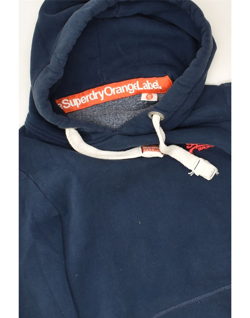 SUPERDRY Womens Hoodie Jumper UK 10 Small Navy Blue Cotton | Vintage Superdry | Thrift | Second-Hand Superdry | Used Clothing | Messina Hembry 