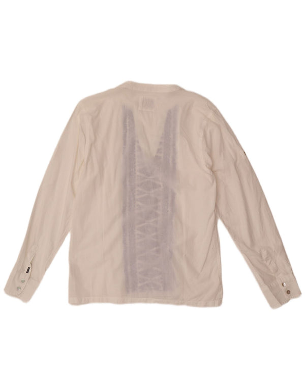 Scotch & Soda Girls Long Sleeve Shirt Blouse 13-14 Years White Geometric