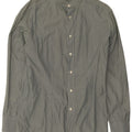 Benetton Mens Shirt Medium Green Pinstripe Classic