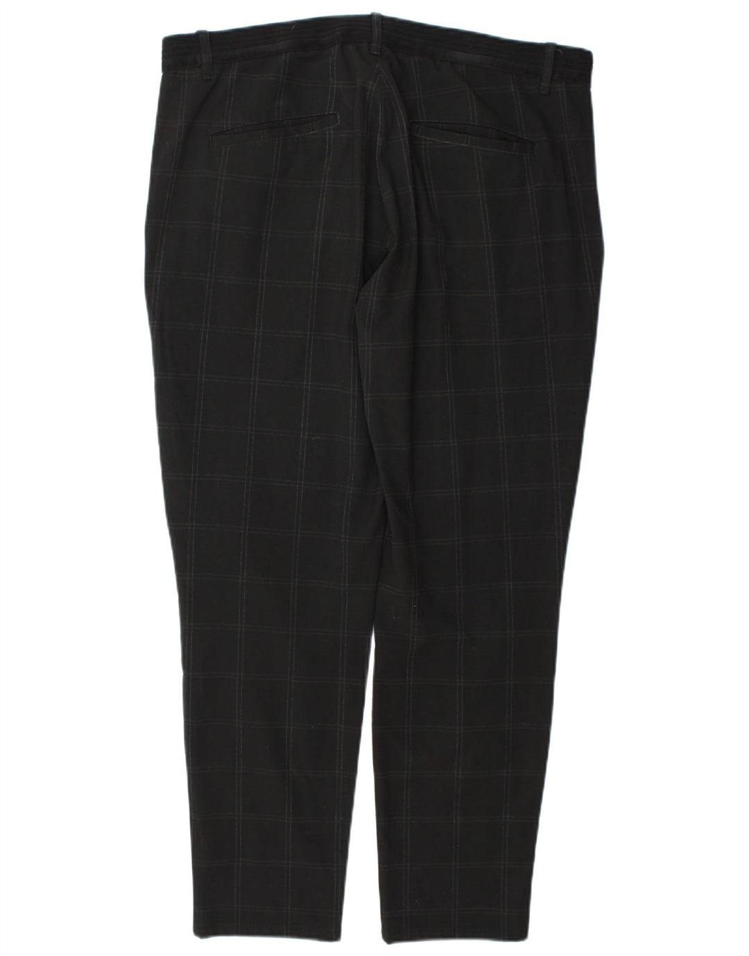 Zara Mens Straight Chino Trousers XL W34 L29 Grey Check