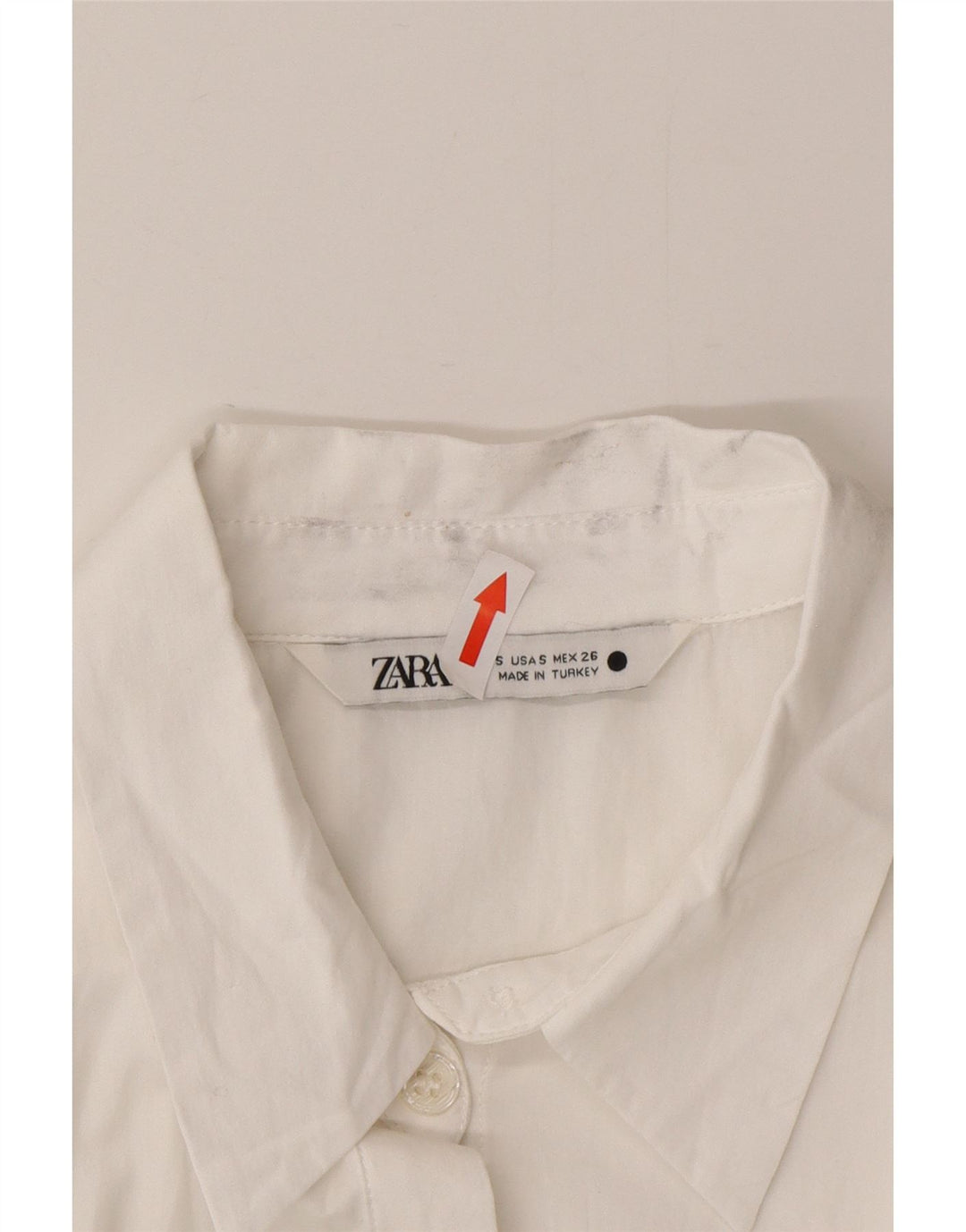 Zara Womens Asymmetric Shirt Blouse UK 10 Small White Cotton