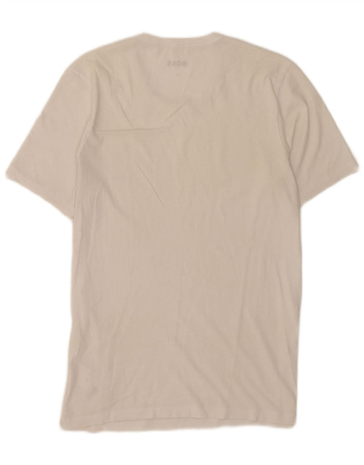 Hugo Boss Mens T-Shirt Top Small White Cotton