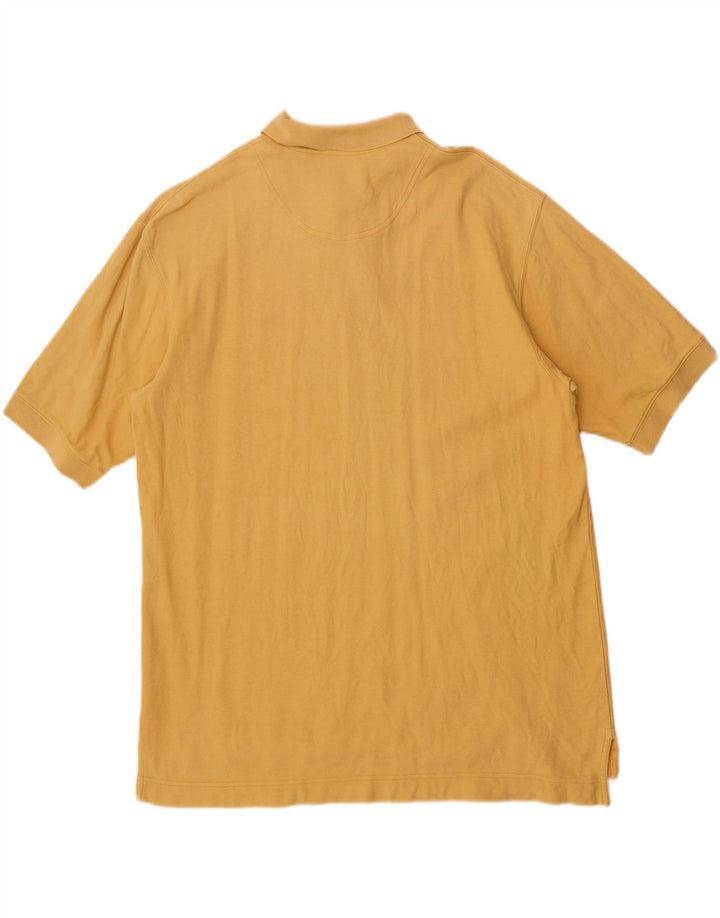 Timberland Mens Polo Shirt Large Yellow Cotton