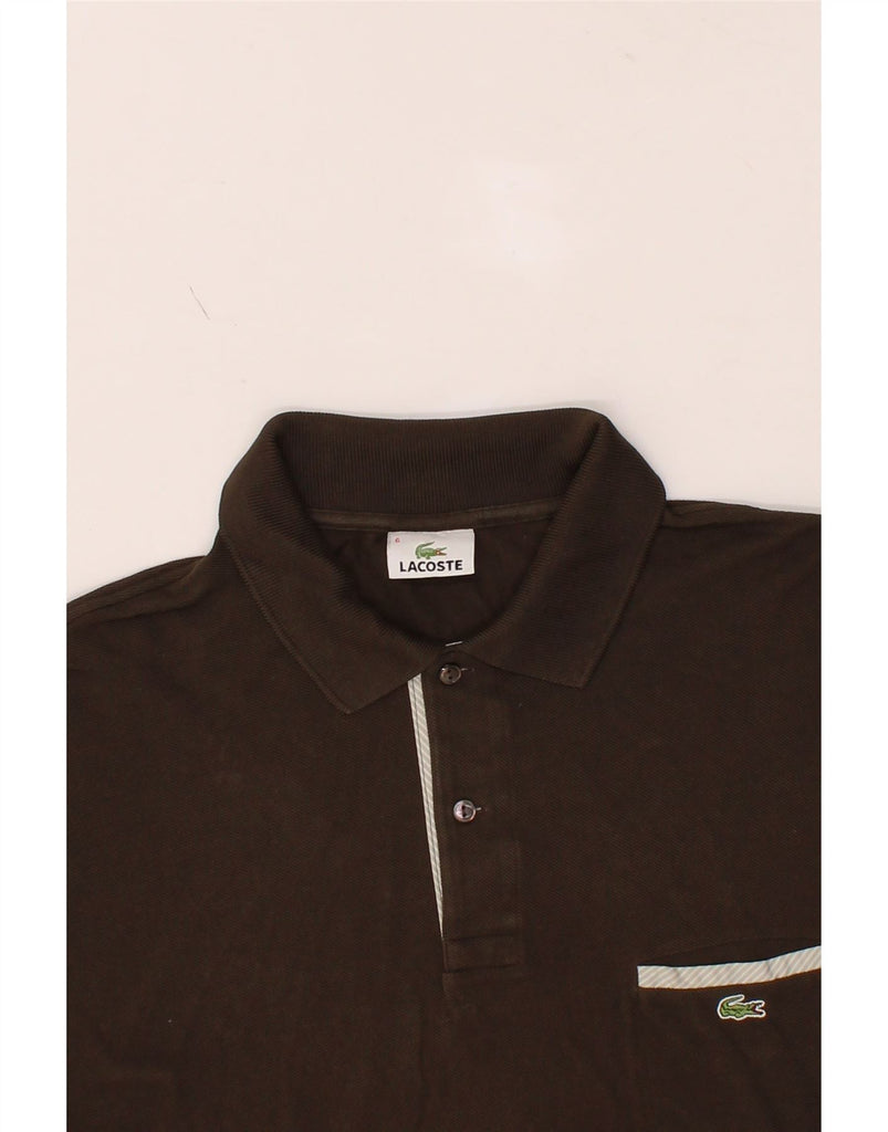 LACOSTE Mens Polo Shirt Size 6 XL Brown Cotton Vintage Lacoste and Second-Hand Lacoste from Messina Hembry 