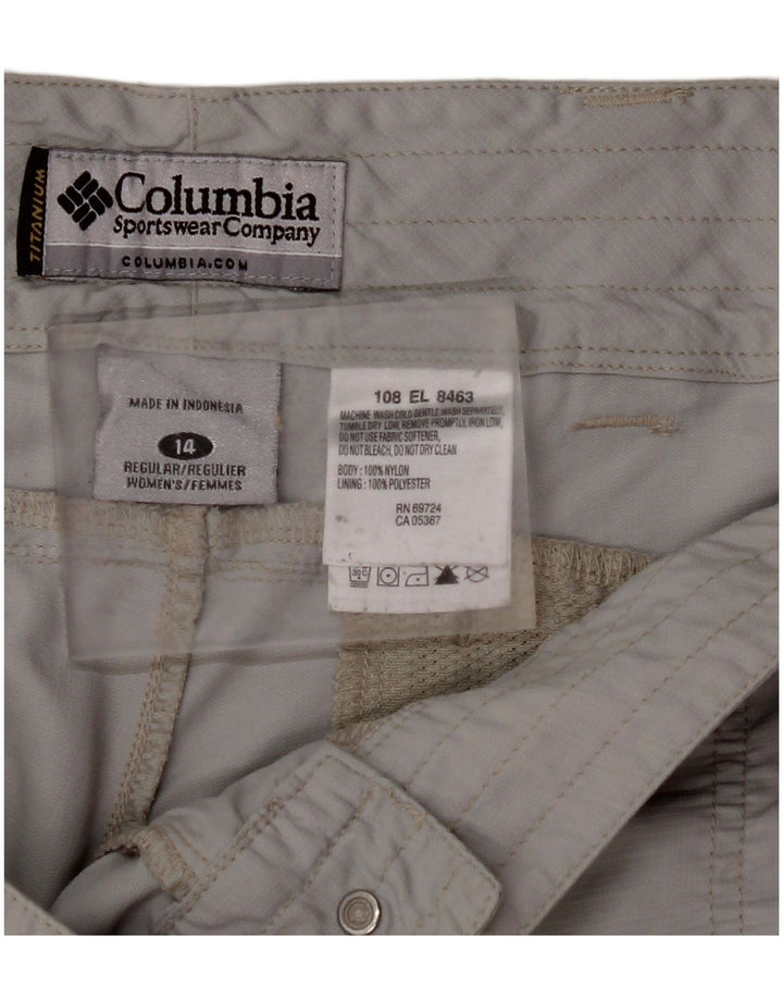 COLUMBIA Womens Titanium Regular Cargo Trousers US 14 XL W36 L31 Grey