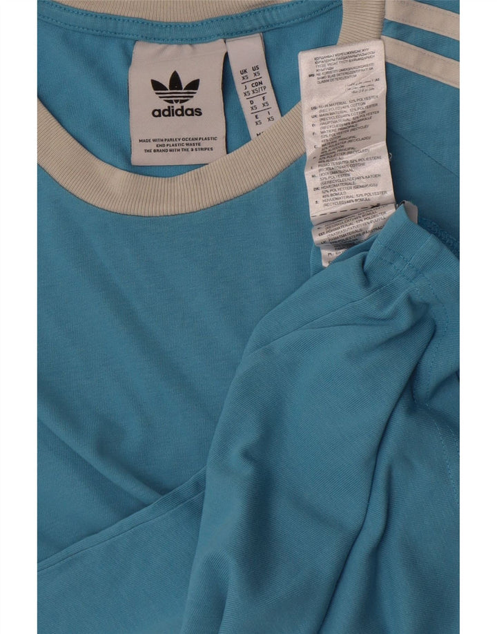 Adidas Mens T-Shirt Top XS Blue Polyester