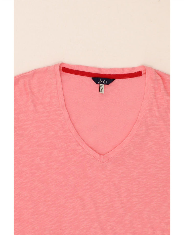 JOULES Womens Oversized Top Long Sleeve UK 12 Medium  Pink Vintage Joules and Second-Hand Joules from Messina Hembry 