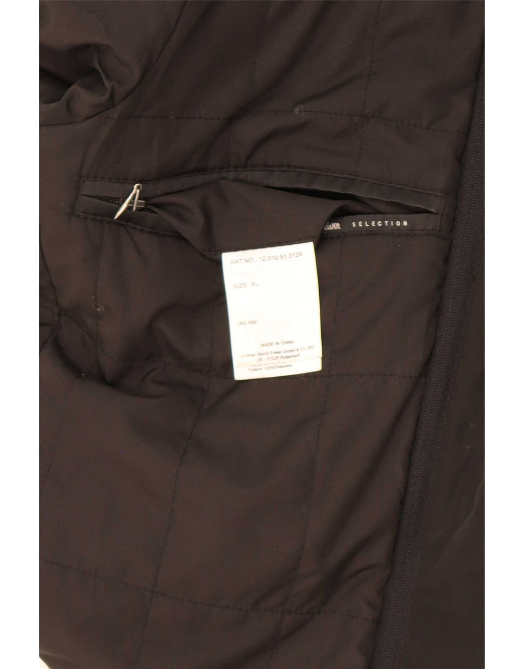 S.Oliver Mens Utility Jacket UK 42 XL Black Wool