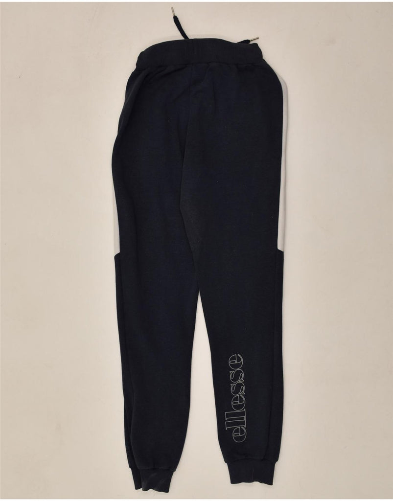 ELLESSE Womens Graphic Tracksuit Trousers Joggers UK 10 Small Navy Blue | Vintage Ellesse | Thrift | Second-Hand Ellesse | Used Clothing | Messina Hembry 