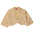 Vintage Womens 1/2 Sleeve Bolero Top IT 42 Medium Off White