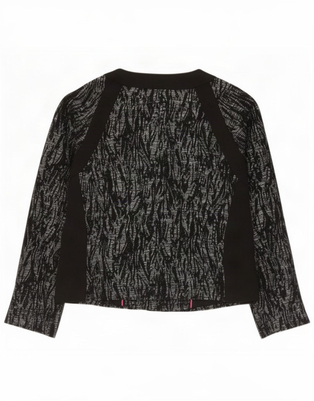 Marks & Spencer Womens Abstract Pattern Blazer Jacket UK 16 Large Black