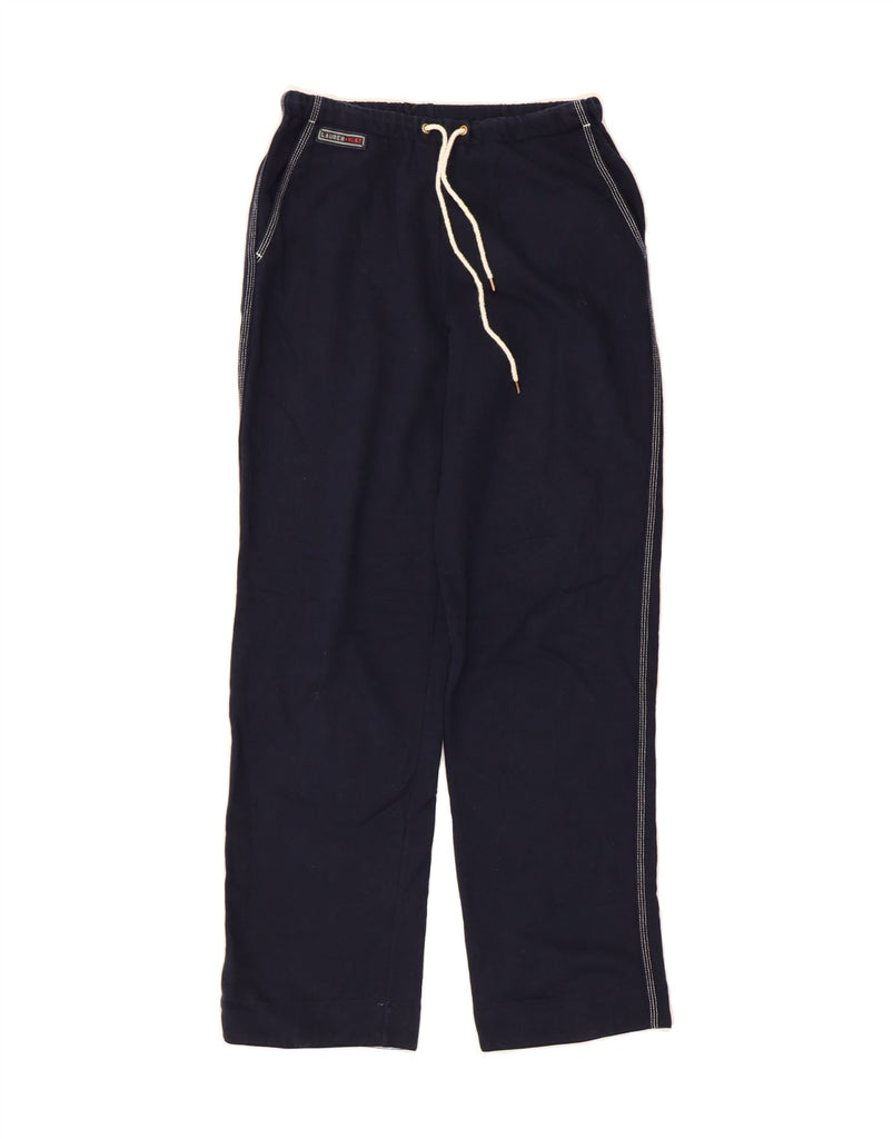 RALPH LAUREN Womens Tracksuit Trousers UK 12 Medium  Navy Blue Cotton Vintage Ralph Lauren and Second-Hand Ralph Lauren from Messina Hembry 