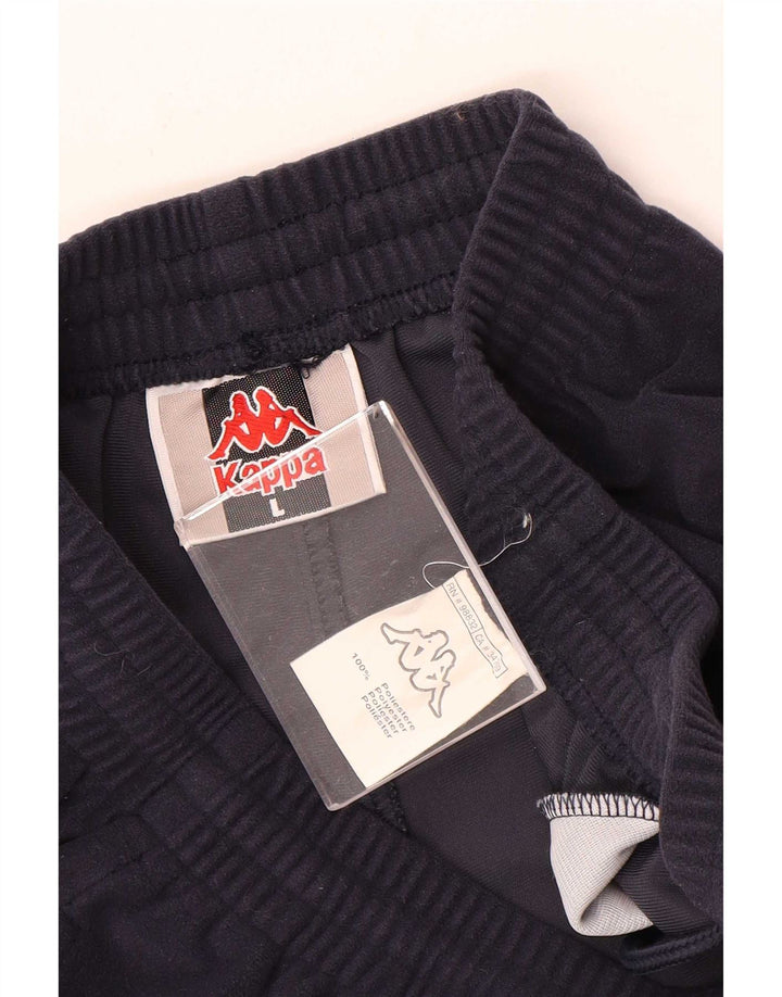 Kappa Mens Tracksuit Trousers Large Navy Blue Polyester