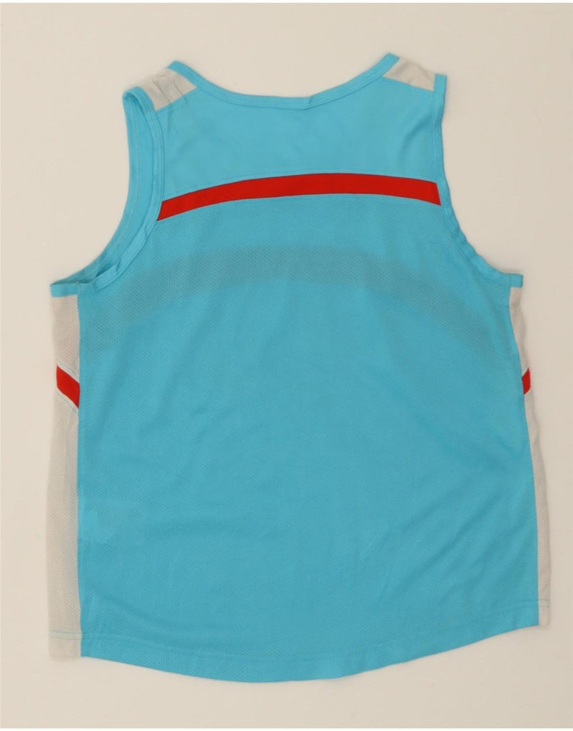 NIKE Womens Dri Fit Vest Top UK 14 Medium Blue Colourblock Polyester Vintage Nike and Second-Hand Nike from Messina Hembry 