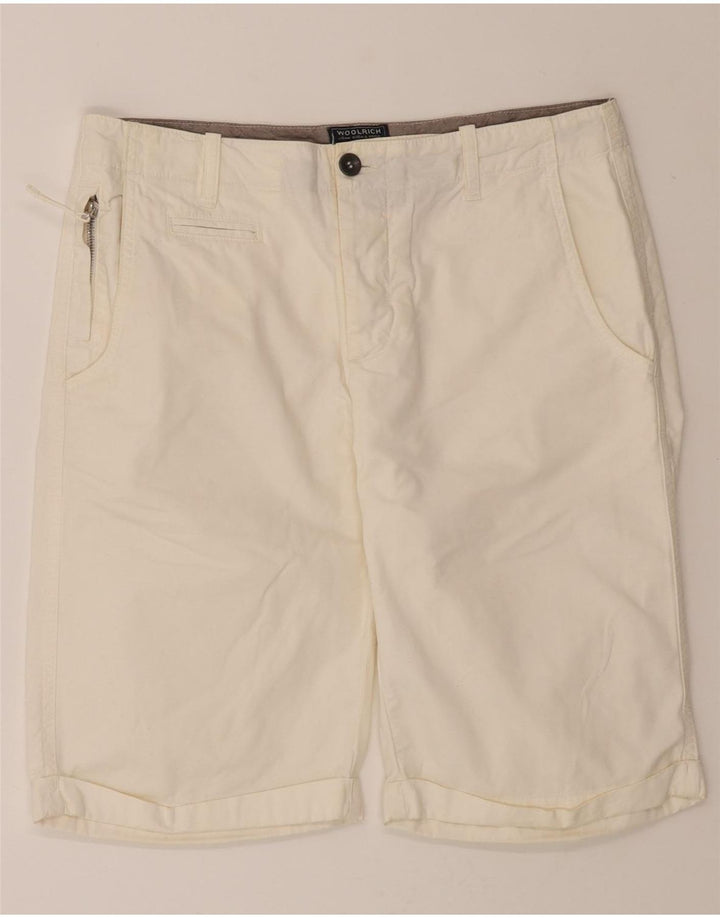 WOOLRICH Mens Casual Shorts W33 Large White Cotton Vintage Woolrich and Second-Hand Woolrich from Messina Hembry 