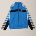 ADIDAS Boys Tracksuit Top Jacket 11-12 Years Blue Colourblock Polyester Vintage Adidas and Second-Hand Adidas from Messina Hembry 