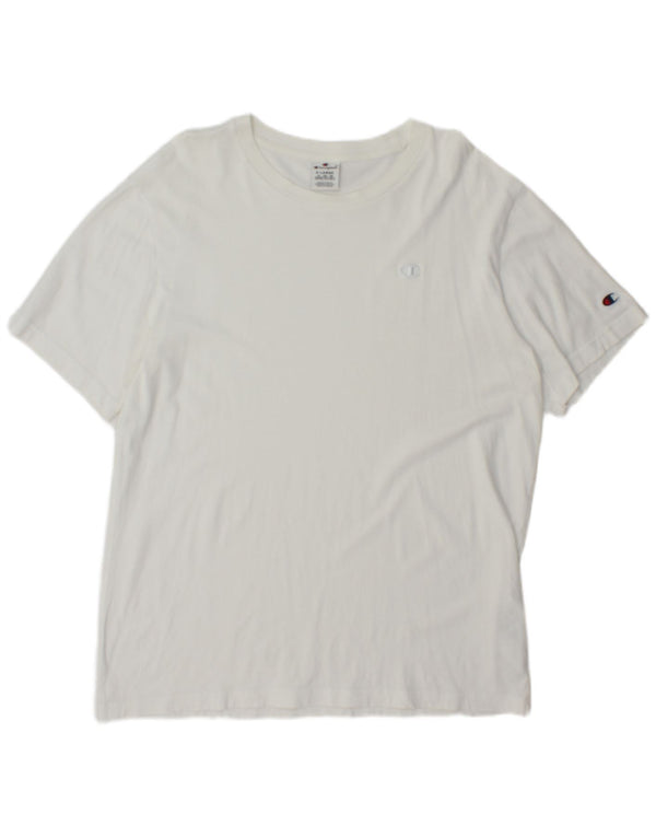 Champion Mens T-Shirt Top XL White Cotton